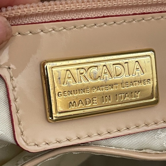 Arcadia Hand beige/ red Italian Bag size OS - Picture 15 of 16